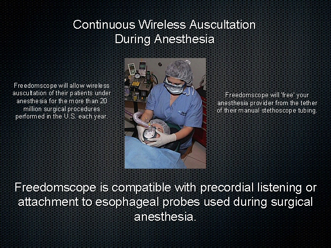 continuous wireless auscultation during anesthesia
